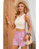 Azura Exchange Leopard Print Flutter Shorts - L