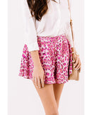 Azura Exchange Leopard Print Flutter Shorts - S