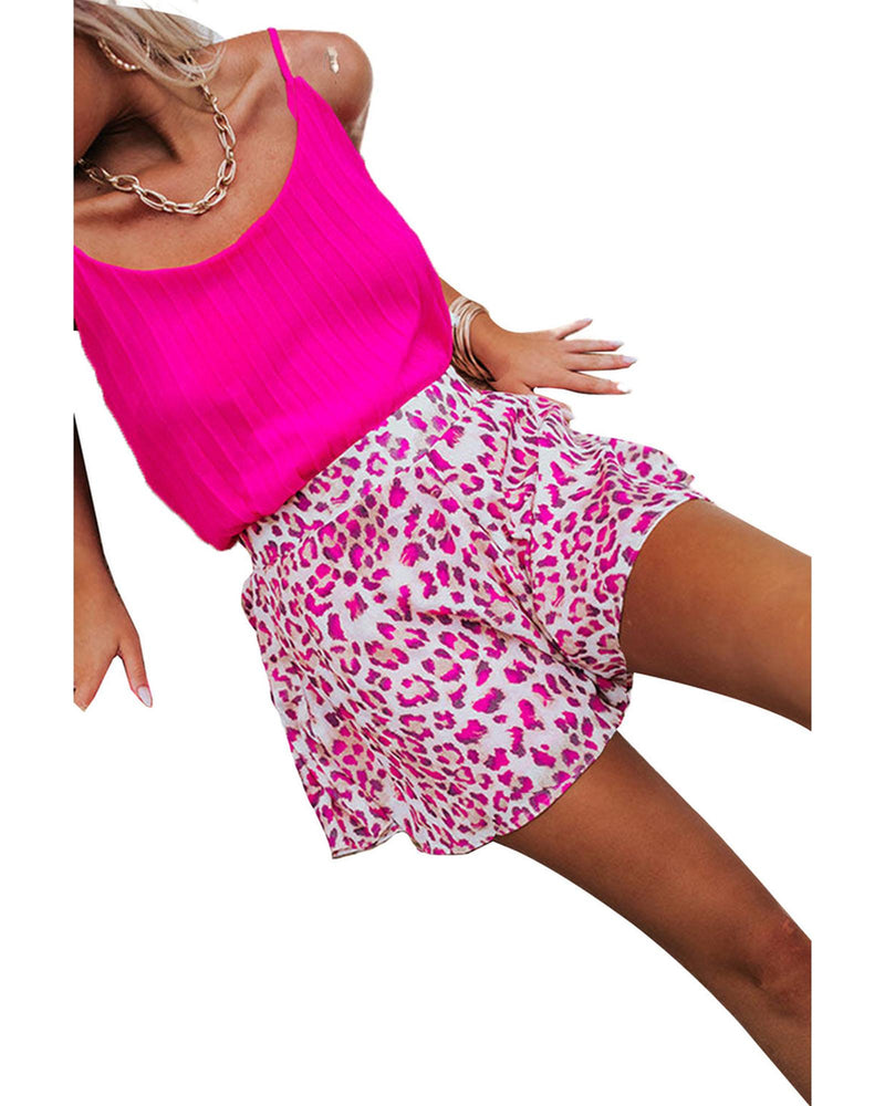 Azura Exchange Leopard Print Flutter Shorts - S