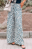 Azura Exchange Leopard Print Wide Leg Pants - L