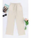 Azura Exchange Knit Pants with Drawstring Waist and Pockets - M