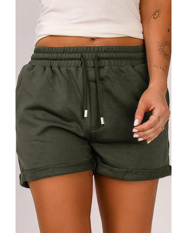 Azura Exchange Lounge Shorts with Tie Waist and Side Pockets - L