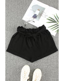 Azura Exchange Paper Bag Waist Cotton Shorts - S