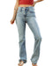 Azura Exchange Ripped Detail Flare Bottom Jeans - 6 US