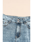 Azura Exchange Ripped Detail Flare Bottom Jeans - 6 US