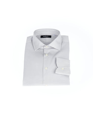 Button-Front Slim Fit Shirt with Italian Collar 42 IT Men