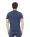 Round Neck Short Sleeve T-shirt with Front Print M Men