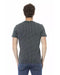 Short Sleeve T-shirt with Round Neck and Front Print L Men