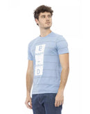 Short Sleeve T-shirt with Round Neck and Front Print S Men