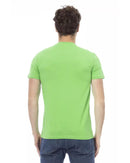 Short Sleeve T-shirt With Round Neck. Front Print. XL Men