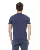 Short Sleeve T-shirt with Round Neck and Front Print XS Men