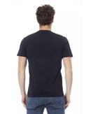 Short Sleeve T-shirt with Round Neck and Front Print 2XL Men