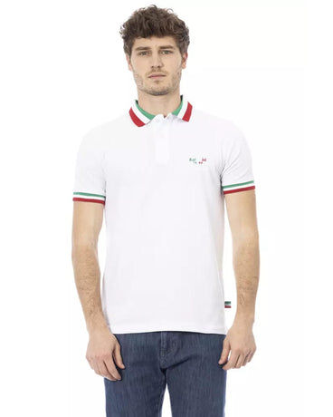 Embroidered Tricolor Collar Polo Shirt 2XL Men