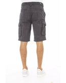 Cargo Shorts with Front Zipper and Button Closure W30 US Men