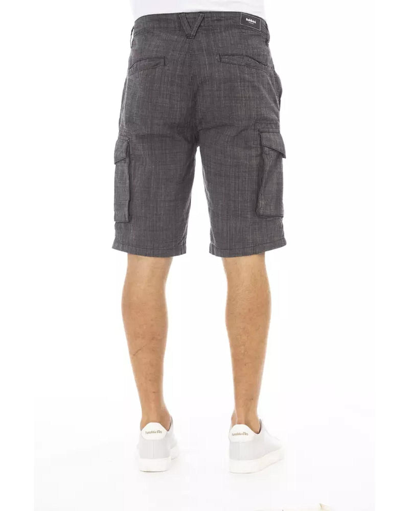 Cargo Shorts with Front Zipper and Button Closure W30 US Men