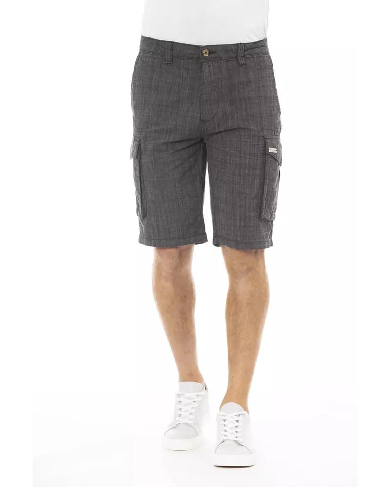 Cargo Shorts with Front Zipper and Button Closure W34 US Men