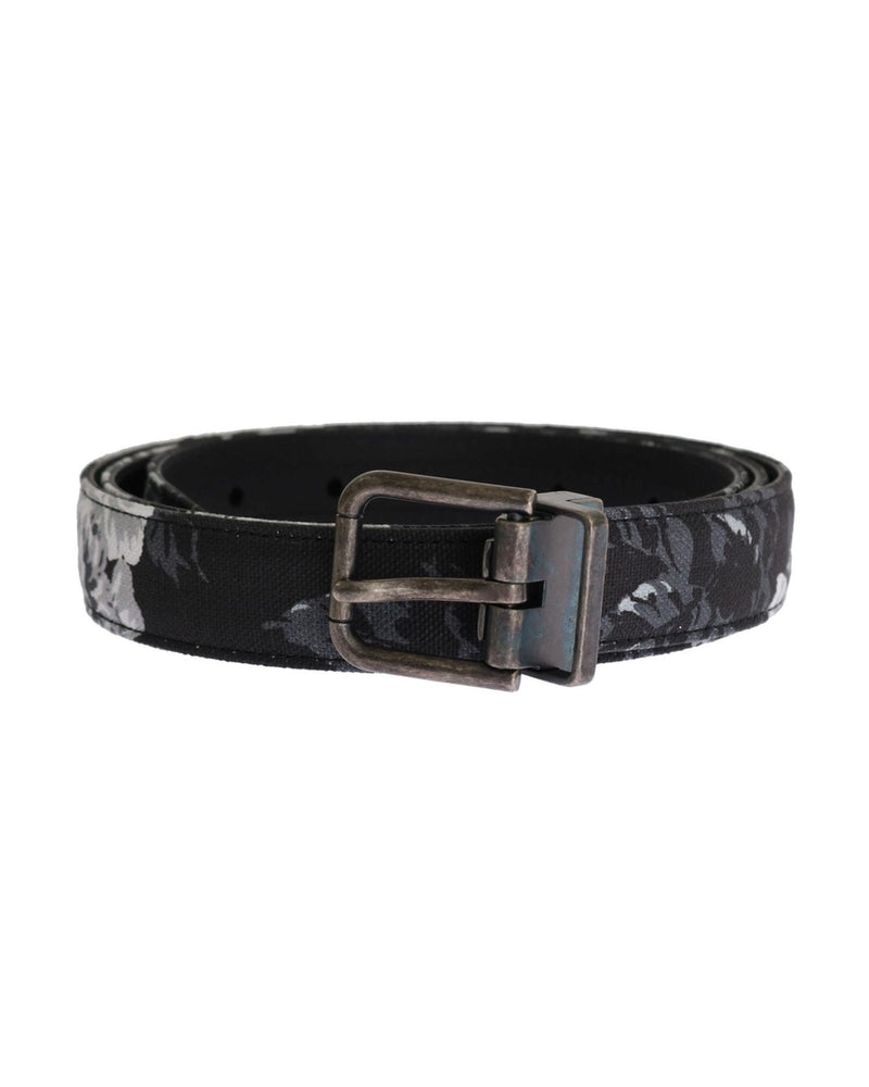 Dolce &amp; Gabbana Floral Pattern Belt with Detachable Gold Buckle 95 cm Men