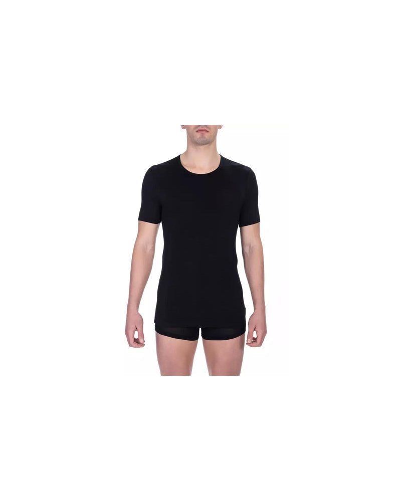 Luxury Designer Black T-shirt - Crew Neck S Men