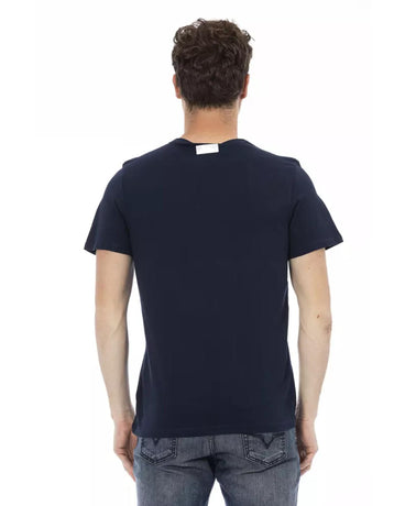 Front Print T-Shirt with Logo on Back M Men