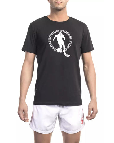 Front Print T-Shirt with Logo Detail L Men