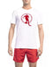 Graphic Print T-shirt with Back Logo S Men