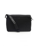 Logo Crossbody Bag with Magnetic Closure and Multiple Compartments One Size Men