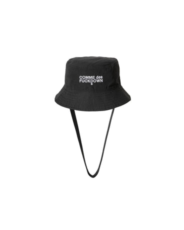 Comme Des Fuckdown Fisherman Hat with Logo Stitching and Print One Size Men