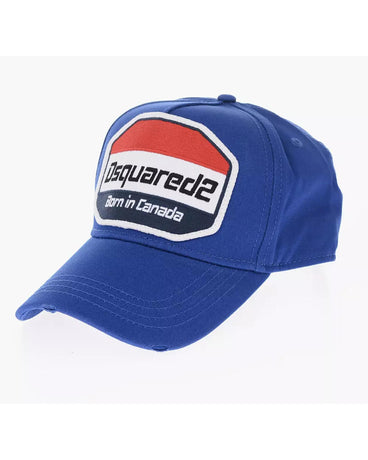 Dsquared2 Visor Cap with Logo Patch and Adjustable Fit One Size Men