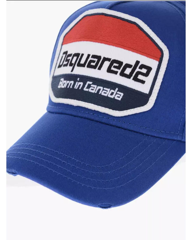 Dsquared2 Visor Cap with Logo Patch and Adjustable Fit One Size Men