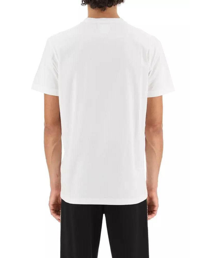 Cotton t-shirt with front print - Crew neck L Men