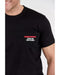 Black Cotton T-Shirt with Contrasting Logo Stamps L Men