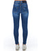 Worn Wash Denim Jeans with Multi-Pockets and Front Closure W27 US Women