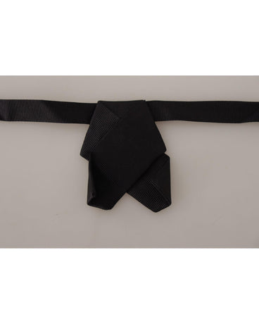 Dolce & Gabbana Silk Bow Tie - Black One Size Men