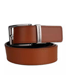 Double-sided Reversible Brown Calfskin Belt - 3cm Thickness