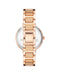 Rose Gold Metal Fashion Watch with Rhine Stone Facing