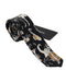 Authentic Dolce &amp; Gabbana Silk Neck Tie - Black Gold Music Instrument Print One Size Men