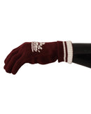 Patterned Cashmere Gloves with Byzantine Crown Detail 9 Men