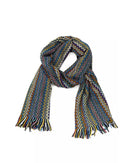 Geometric Fantasy Fringed Scarf One Size Men