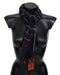 Check Pattern Camel Hair Scarf with Logo Embroidery One Size Men