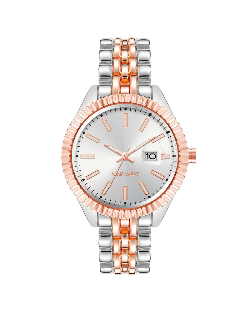 Bicolor Day and Date Analog Quartz Watch