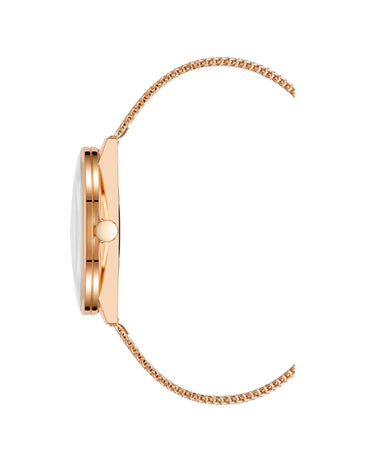 Rose Gold Stainless Steel Mesh Bangle Watch One Size Women