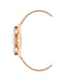 Rose Gold Stainless Steel Mesh Bangle Watch One Size Women