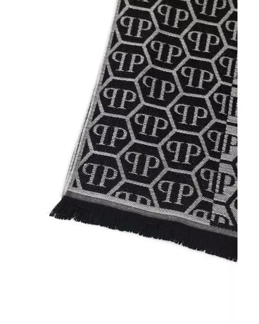 Monogram Fringed Scarf One Size Men