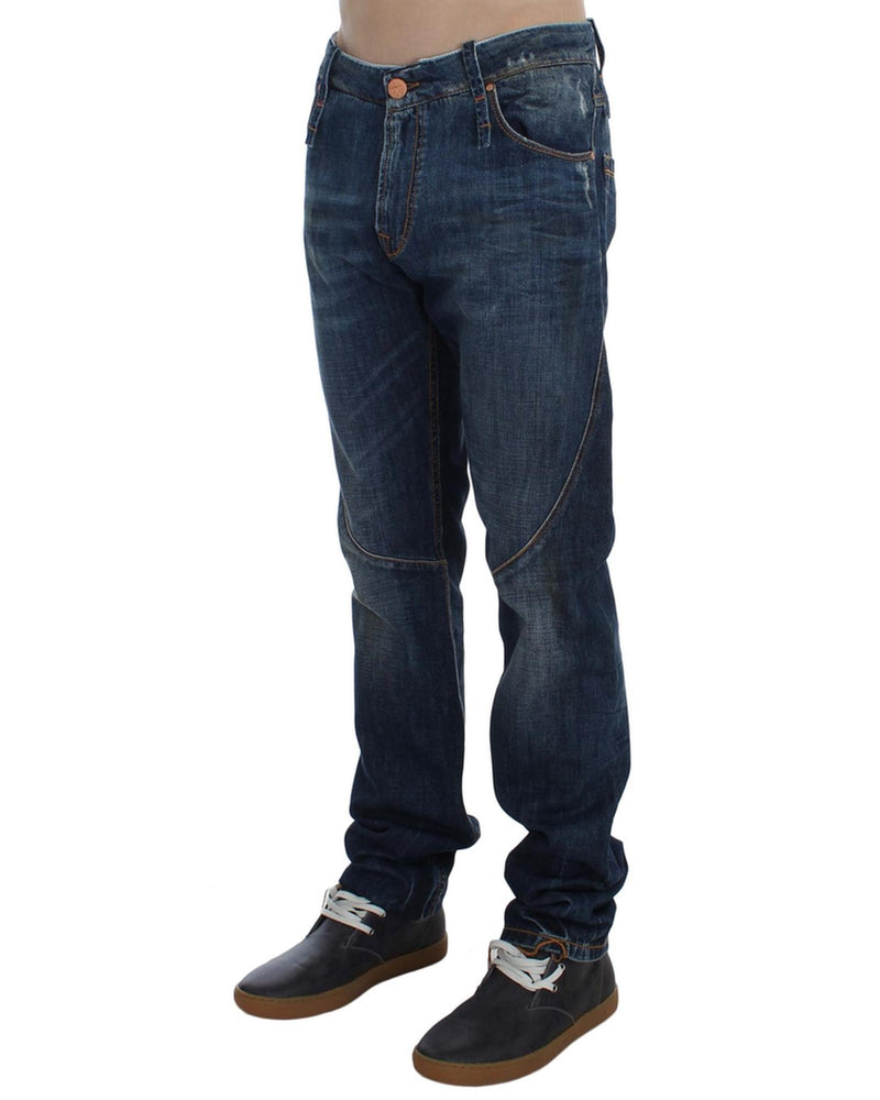 Authentic ACHT Mens Slim Fit Jeans with Logo Details W34 US Men