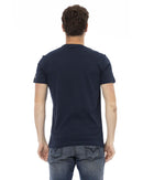 Round Neck Short Sleeve T-Shirt with Front Print XL Men