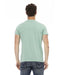 Short Sleeve T-shirt with Round Neck and Front Print XL Men