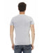 Front Print V-Neck T-Shirt XL Men