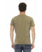 Short Sleeve T-shirt with Round Neck and Front Print M Men