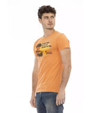 Short Sleeve T-shirt with Round Neck and Front Print M Men