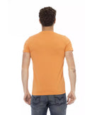 Short Sleeve T-shirt with Round Neck and Front Print L Men